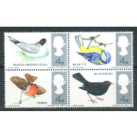 Великобритания - 1966г. - местные птицы - 4 марки - полная серия, MNH [Mi 425-428]. #3-GB-Z-1-17