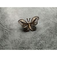Брошь Бабочка малышка Филигрань Серебро Германия клеймо мастера