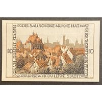 Нотгельд 10 пфеннигов 1921 год. Брауншвейг. Веймарская республика