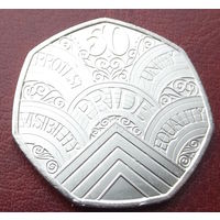 Великобритания. 50 пенсов 2022