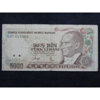 Турция 5000 лир 1985г.
