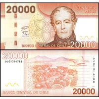 Чили 20000 песо образца 2020 года UNC  p165 серия DJ