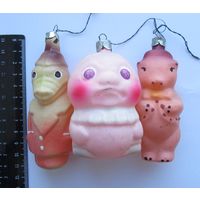 Все лоты с рубля.Елочные игрушки сказки,Крокодил Гена,Сеньор Помидор,Поросенок,СССР