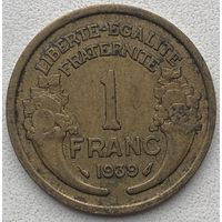 Франция 1 франк 1939 г.