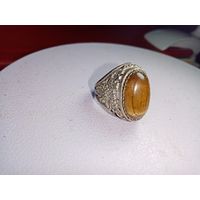 С рубля без мц. кольцо-перстень на тонкий пальчик 875пр.