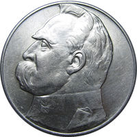 10 злотых 1935 Пилсудский, штемпельный блеск ( ВИДЕО С МОНЕТОЙ В ОПИСАНИИ)