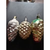 Ёлочная игрушка СССР  3 штуки