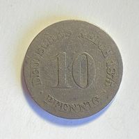Германия 10 пфеннигов 1875 С