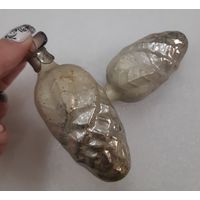 Игрушка ёлочная Шишка Зимняя, стекло. СССР