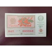 Лотерейный билет РСФСР 1987
