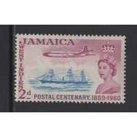 Ямайка 1960** 100 лет маркам колонии Почтовый транспорт Королева Елизавета II
