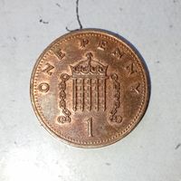 1 пенни 1989 года Великобритания. Королева Елизавета 2. Родная патина!