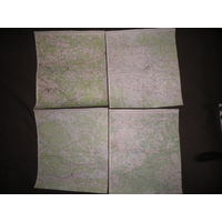 Карты (39х34 см) Алитус,Петриков,Слуцк,Марьина Горка.70-е г.С рубля.