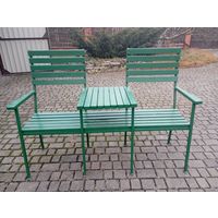 Редкая удобная скамейка садовая со столиком