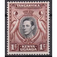 226.BrK. Великобритания. Колонии. Кения, Уганда и Танганьика. Местные мотивы. Георг VI. 1951 г. 1c. Mi.#52aC