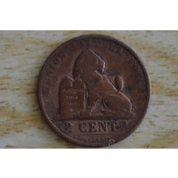 Бельгия 2 сантима 1873 с 1 руб
