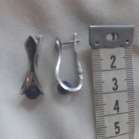 Серьги  стильные из мельхиора. Ретро