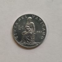 Ватикан 1 лира 1963 г.