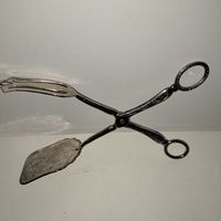 Щипцы для салата. Посеребрение .Европа.