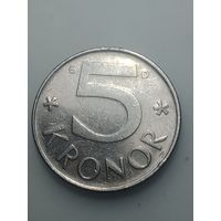 Швеция 5 крон 1992 года .