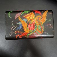 Шкатулка, расписная лаковая. 12x20x7 см. Красивая работа