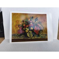 Открытка, 1984г. Анри Матисс. Букет цветов в белой вазе. 14