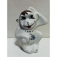 Редкая! Фарфор. Статуэтка "Обезьяна" Добруш.  АУКЦИОН не с рубля без МПЦ.