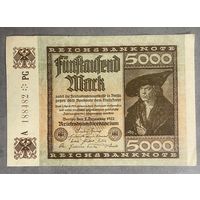 Банкнота 5000 марок 1922 год. Веймарская республика.