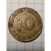 10 пфеннигов ФРГ 1980 J год