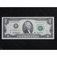 США 2 доллара 2003г.UNC (из пачки).