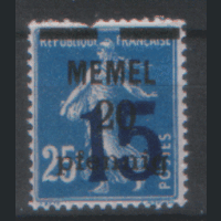 ГВ. МЕМЕЛЬ. АДМ. Франции. С. 35. 1920 --22. НДП на марке Франции. ЧиСт.
