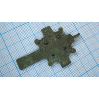 Крестик старинный, нательный. Бронза, литье.