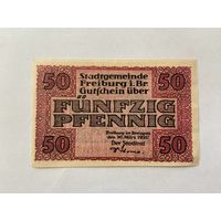 Нотгельд 50 пфеннигов Фрайбург. Веймарская республика - 1602