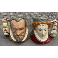 Кружки Armada Royal Doulton. Mорское противостояние Короля Испании Филиппа II и Королевы Англии Елизавета I. 1988 год. 400-летия разгрома Испанской Армады в 1588 году. Высота 10 см
