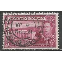 Тринидад и Тобаго. Король Георг VI. Главпочтамт. 1938г. Mi#137.