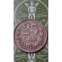 Люксембург 25 сантимов 1922