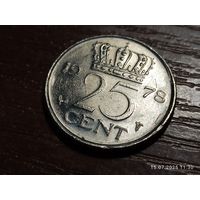 Нидерланды 25 центов 1978