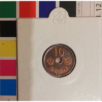 Финляндия 10 пенни 1942 в холдере
