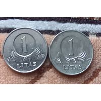 Литва 1 лит 2001 и 1999 г.