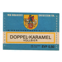 Этикетка пива Doppel-Karamel Германия П751