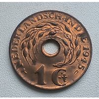 Голландская Индия 1 цент, 1945 D   1-4-26