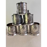 ПОДСТАКАННИКИ "СПУТНИК(КОСМОС), К ЗВЕЗДАМ(КОСМОС), ЗИМНЯЯ ТРОЙКА". МСТЕРА. ОДНИМ ЛОТОМ - 6 ШТУК. СМ.ФОТО И ОПИСАНИЕ.