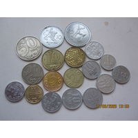 Монеты СНГ- Молдова,Казахстан,Грузия 18шт. без повтора.