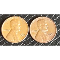 1 цент 1961 D & Р США