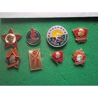 Значки  октябрята пионеры комсомол 8 зн