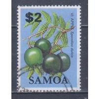 [190] Самоа 1983. Флора.Фрукты.Плоды.Яблоко Цитеры. Гашеная марка.