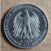 Германия 5 марок, 1981 г., 150 лет со дня смерти Карла фом Штейна , KM# 155