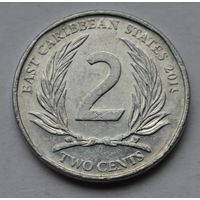 Восточные Карибы, 2 цента 2011 г.
