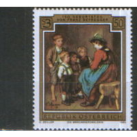 Полная серия из 1 марки 1985г. Австрия "150 лет со дня рождения Франца фон Дефреггера. "История Святого Николая" MNH
