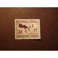 Британская Юго-Западная Африка 1954 г.Охота на носорога./19а/